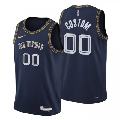 Memphis Grizzlies Custom Men's Nike Navy 202122 Swingman NBA Jersey City Edition